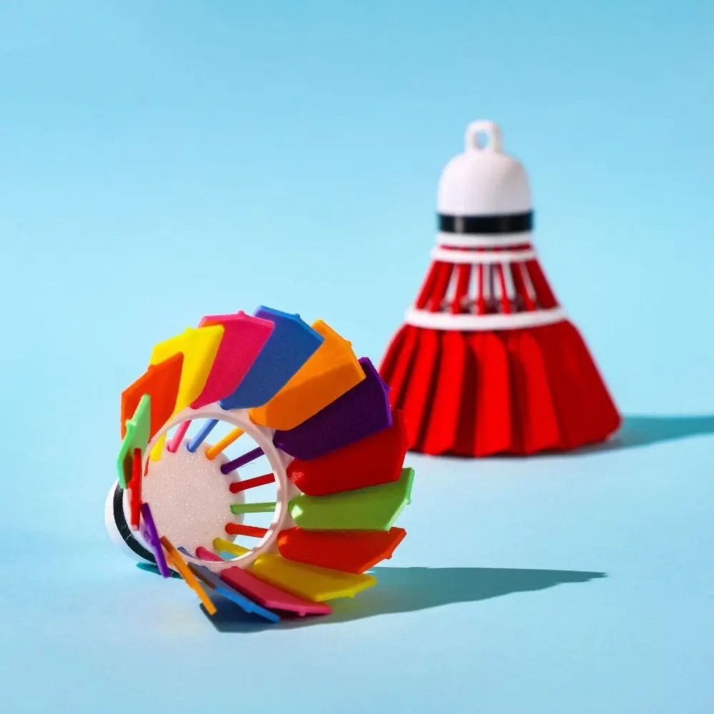 3D Printed Badminton Keychain Multicolor Shuttlecock Shape Shuttlecock Pendant Decorative Badminton Bag Charm Bag Accessories