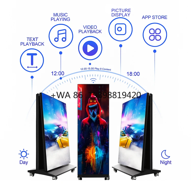 

Display Buy Led Poster Digital Video Advertising Poster Mirror Screen Indoor Poster Led Digital Sign Advertising