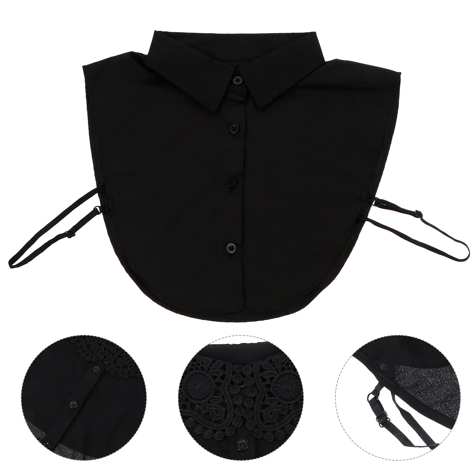 1Pcs All-Match Fake Collar Chiffon Shirt False Collar Detachable for Women Sweater T-Shirt Clothes Accessory Blouse Decoration