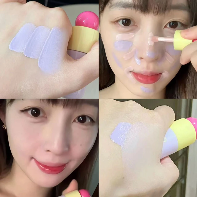 ミルクホワイトコンシーラー抗セルネスメイクアップペン明るく高カバレッジピンクパープル液体ノーズシャドウ顔輪郭コンシーラースティック