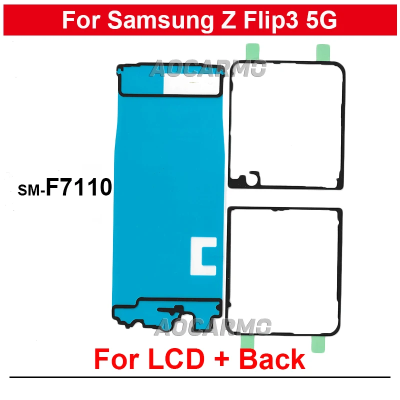 Back Cover And LCD Screen Adhesive For Samsung Galaxy Z Flip3 F7110 Rear Door Sticker Tape Glue