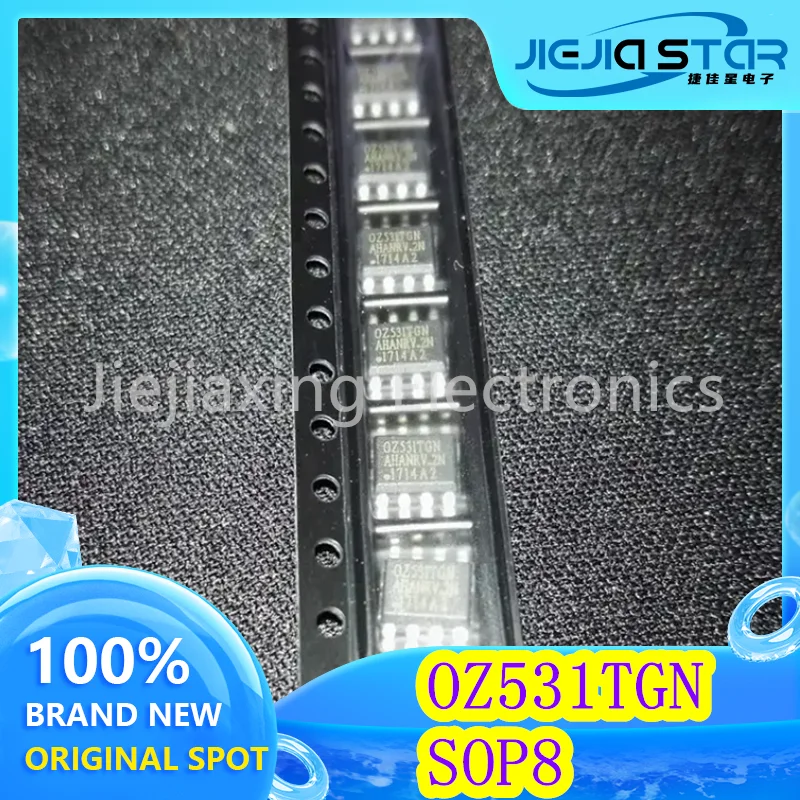 Original SOIC-8 LCD Power Chip, Electronics, OZ531, OZ531TGN, 100% Brand New, Imported, Original, 3 Pcs