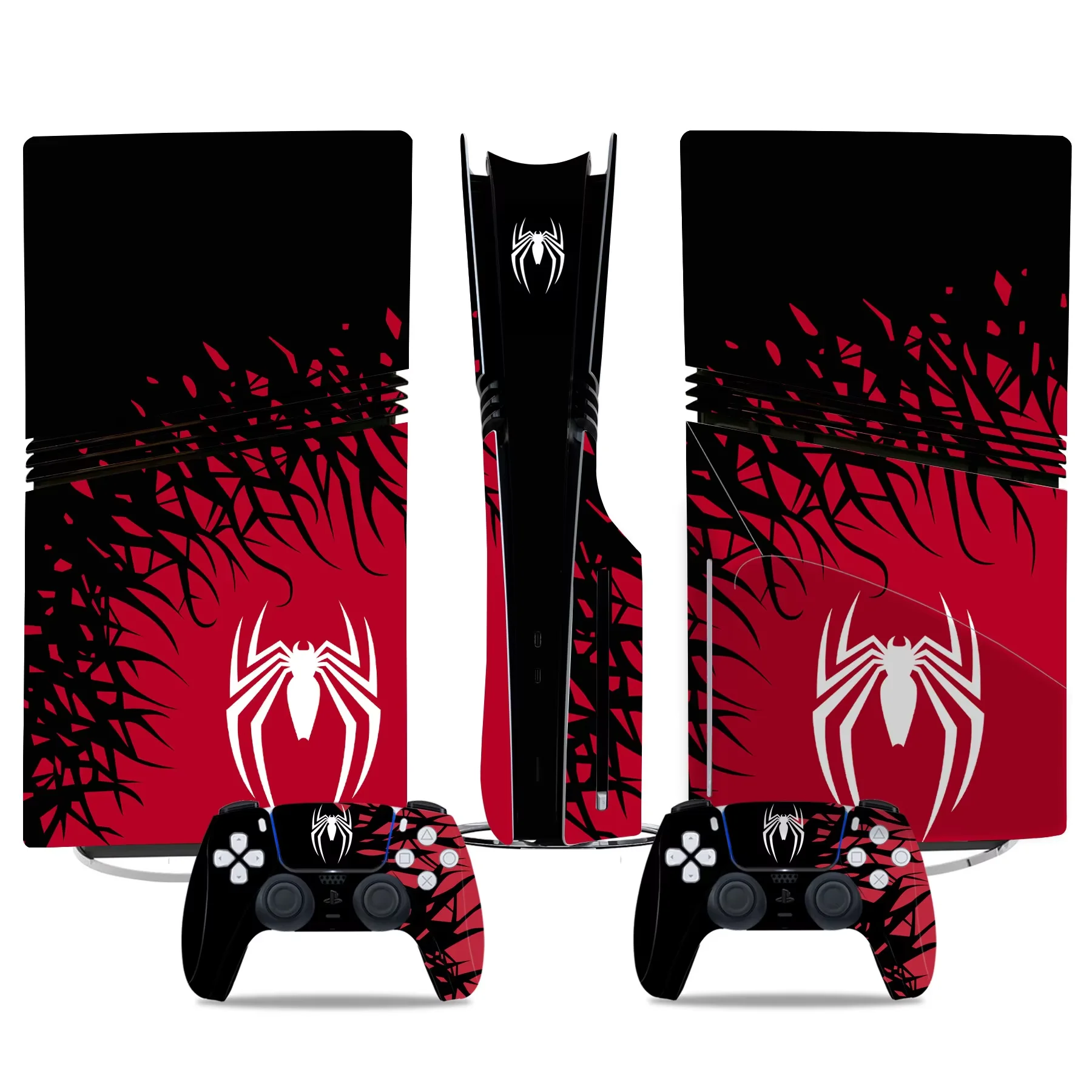 New SuperHero PS5 Pro Disc Skin Sticker Decal Cover for Console and 2 Controllers PS5 Pro Disk Skin Sticker Vinyl