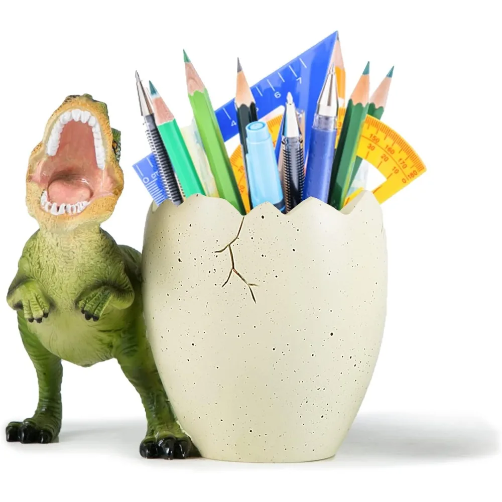 Dinosaur Pen Holder for Desk, Pencil Holder, Cute Fashion Desk Organizers and Accessories, Office Supplies Idea Gift for Women