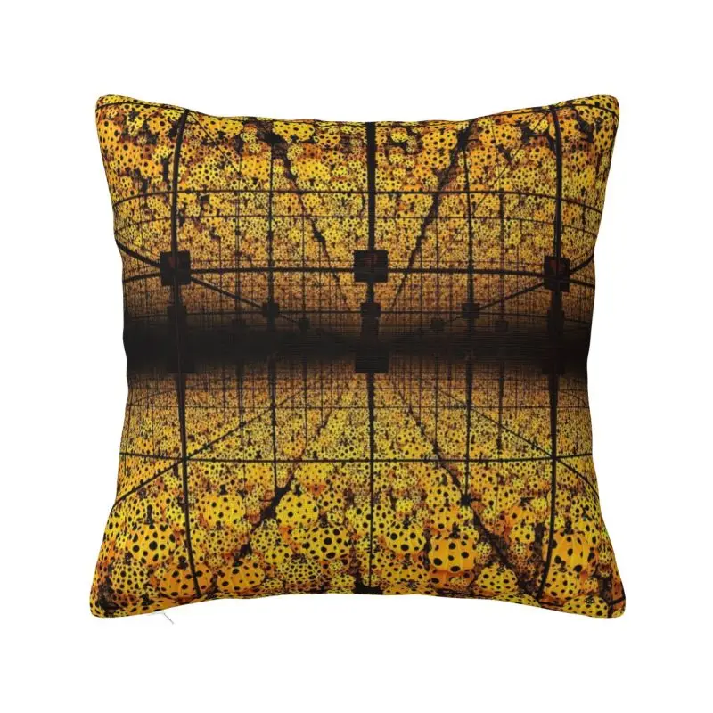 Custom Luxury Yayoi Kusama Abstract Painting Cushion Cover 45x45cm Polyester Throw Pillow for Sofa Car Square Pillowcase