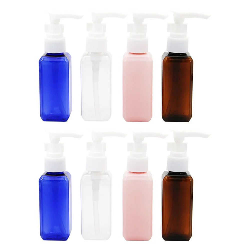 

8Pcs Liquid Dispensing Press Bottles 50ml Refillable Soap Lotion Storage Durable for Bathroom Kitchen Hotel Office