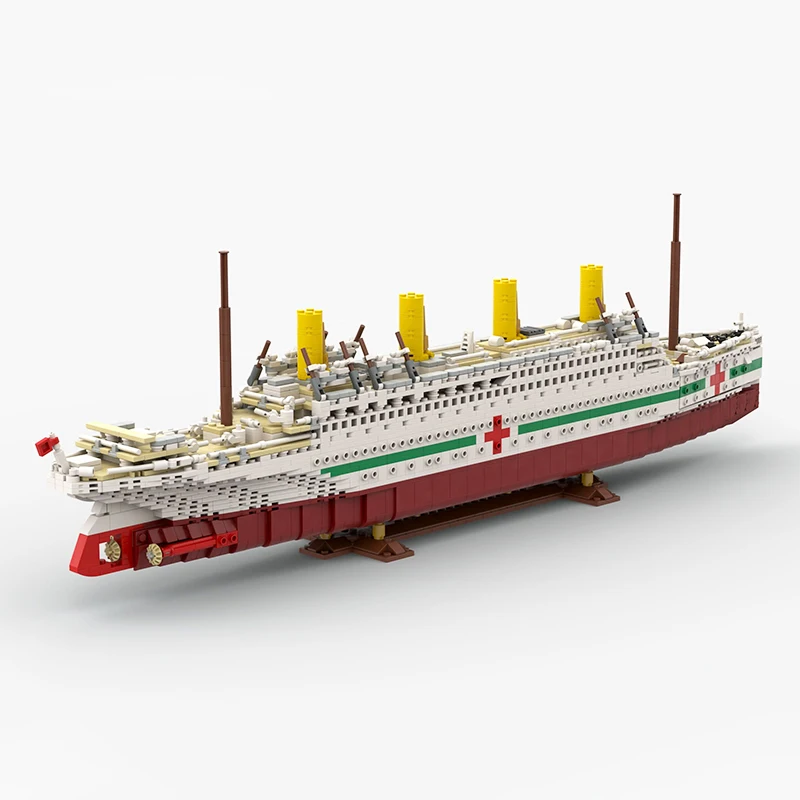 British Ocean Liner HMHS Britannic Royal Medical Ship MOC Building Blocks Passenger Cruise Kid\'s Bricks Toys Puzzle Xmas Gifts