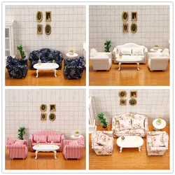 Dollhouse Mini Simulation Living Room Sofas Furniture Model Toys for 1:12 DollHouse Decoration Miniature Accessories
