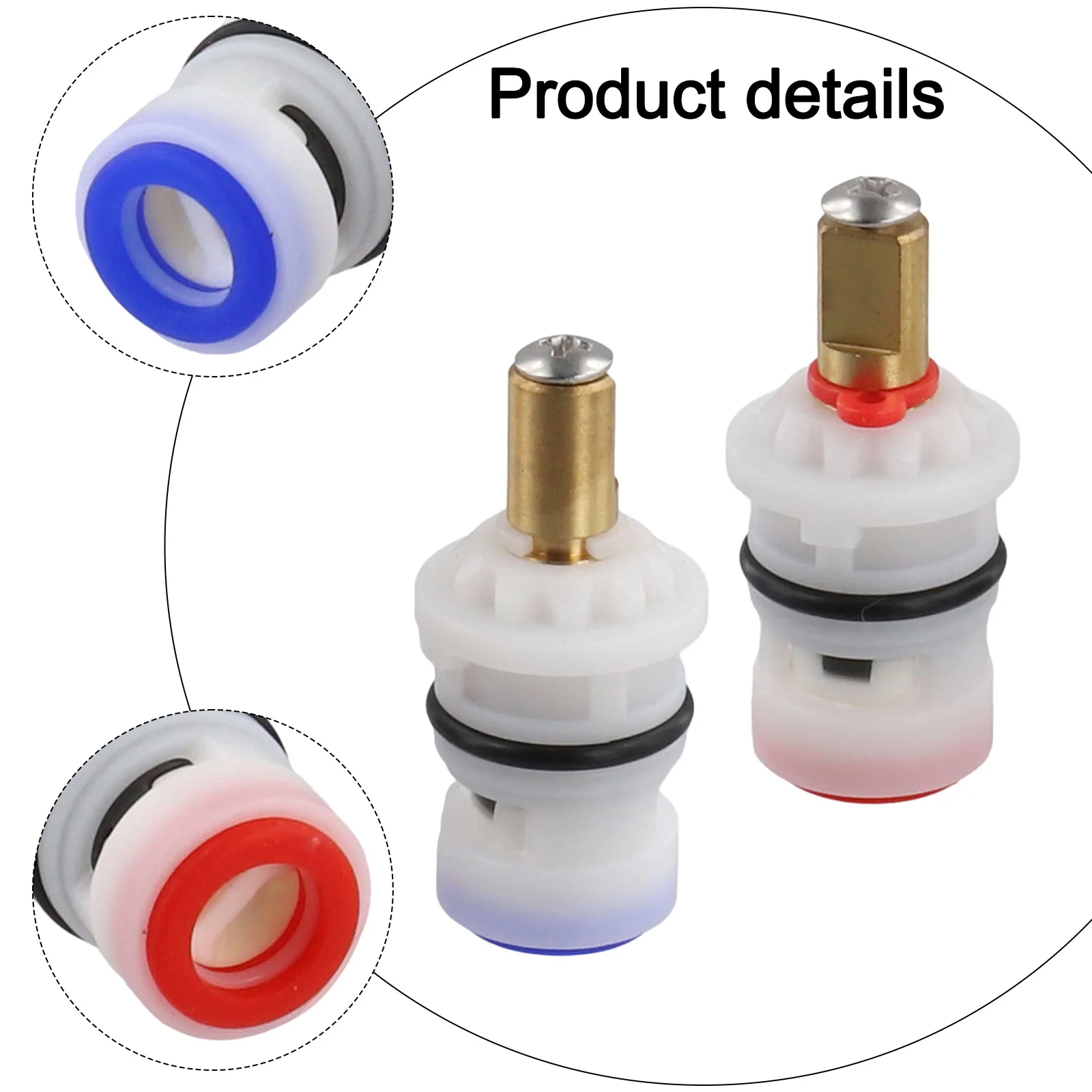 1 Pair Faucet Cartridge 0.93 X 0.92 X 1.81 Inches for stem Disc Faucet Cartridge Replacement For Pfister 9608020 48/143/149