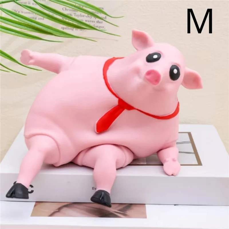 B05C-Pet Spremitura di maiale rosa antistress Simpatico animale da spremere Piccolo maiale antistress