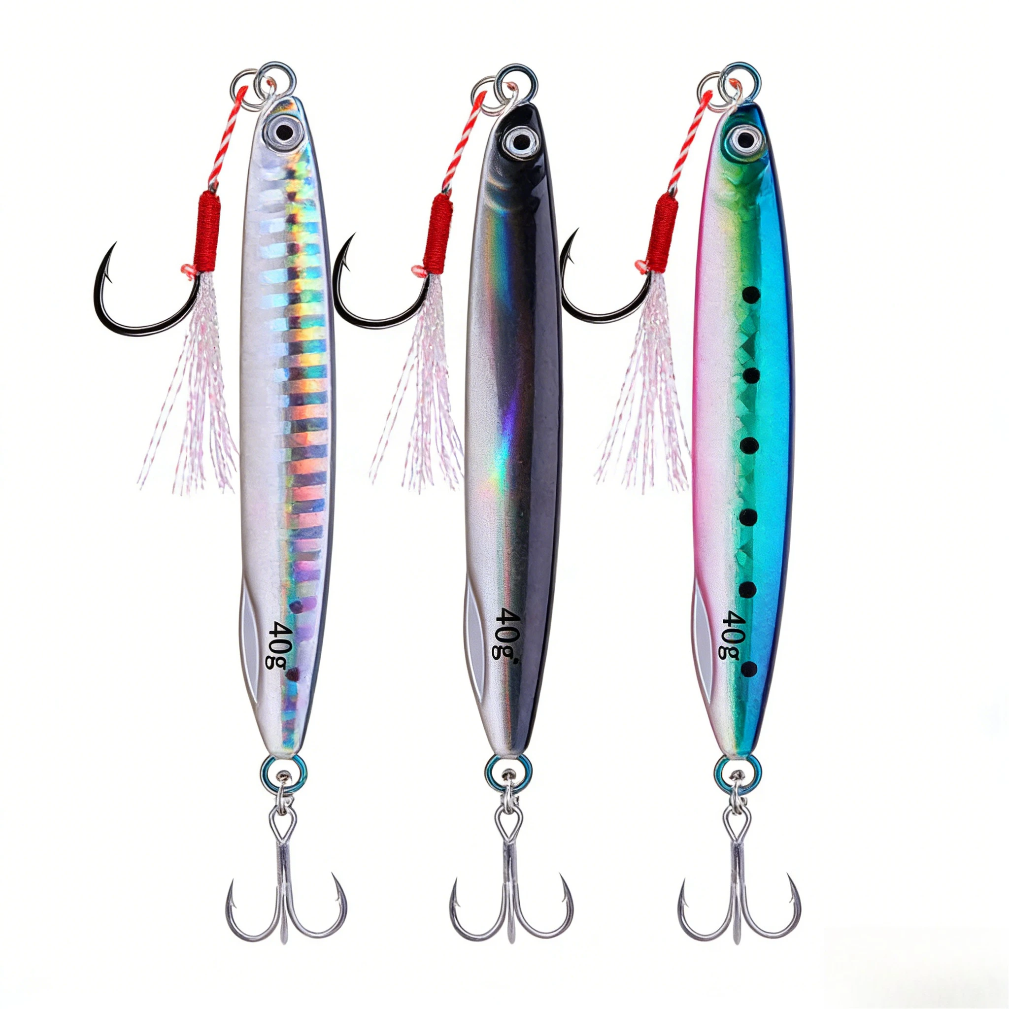 Señuelo de pesca artificial de metal para jigging y lanzado largo, tipo cuchara, con peso de 7G, 10G, 14G, 17G, 21G, 30G, 40G, para lubina, equipo de pesca.