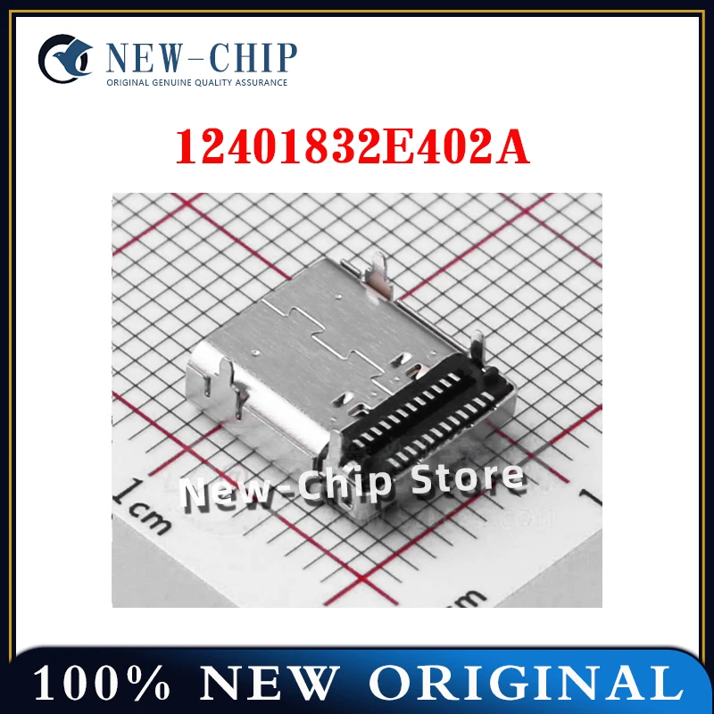 2PCS-50PCS/LOT  12401832E402A  12401832  USB connector Female socket Type-C  RCPT R/A top mount dual SMT  New Original
