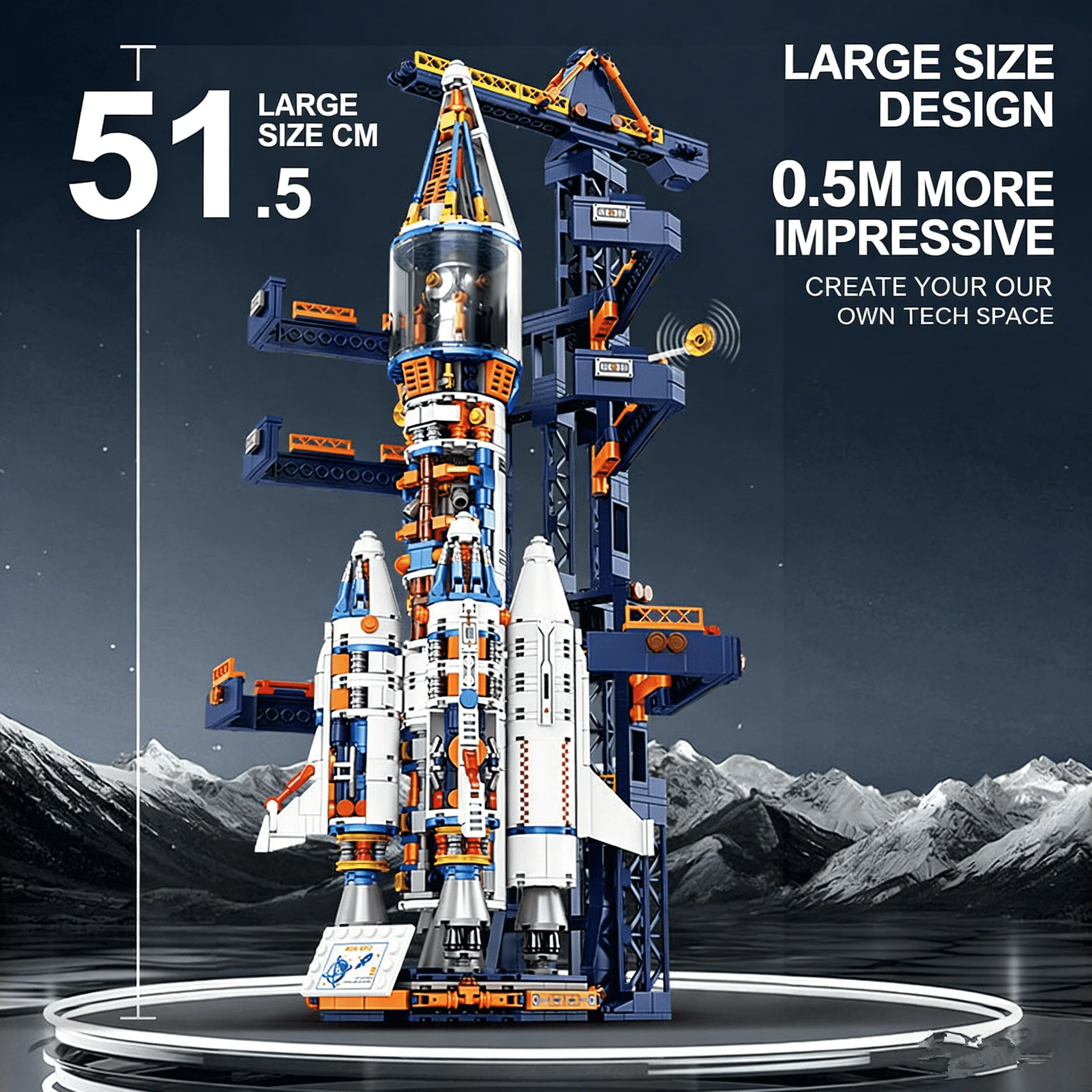 الإبداعية الفضاء المأهولة صاروخ قوالب بناء محطة الفضاء مدينة التجمع نموذج الجذعية مجموعة ألعاب تعليمية للأطفال