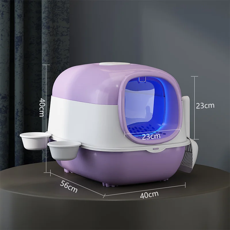 Auto Cat Litter Box Robot Machinery Large Electronic Smart Cat Toilet Closed Disposable Self Cleaning Automatic Cat Litter Box