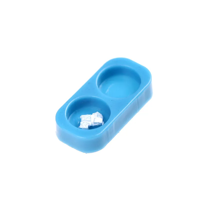 Mini chien chat nourriture pour animaux de compagnie avec plaque Simulation meubles modèle jouets pour poupée accessoires décoration 1/12 maison de poupée Miniature 1 pièce