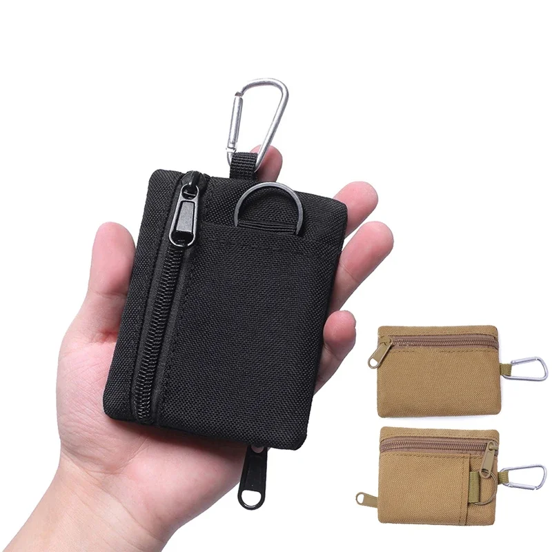 1PCS Mini Waist Wallet Men's EDC Molle Pouch Portable Key Card Case Coin Purse Hunting Bag Zipper Pack Multifunctional Bag