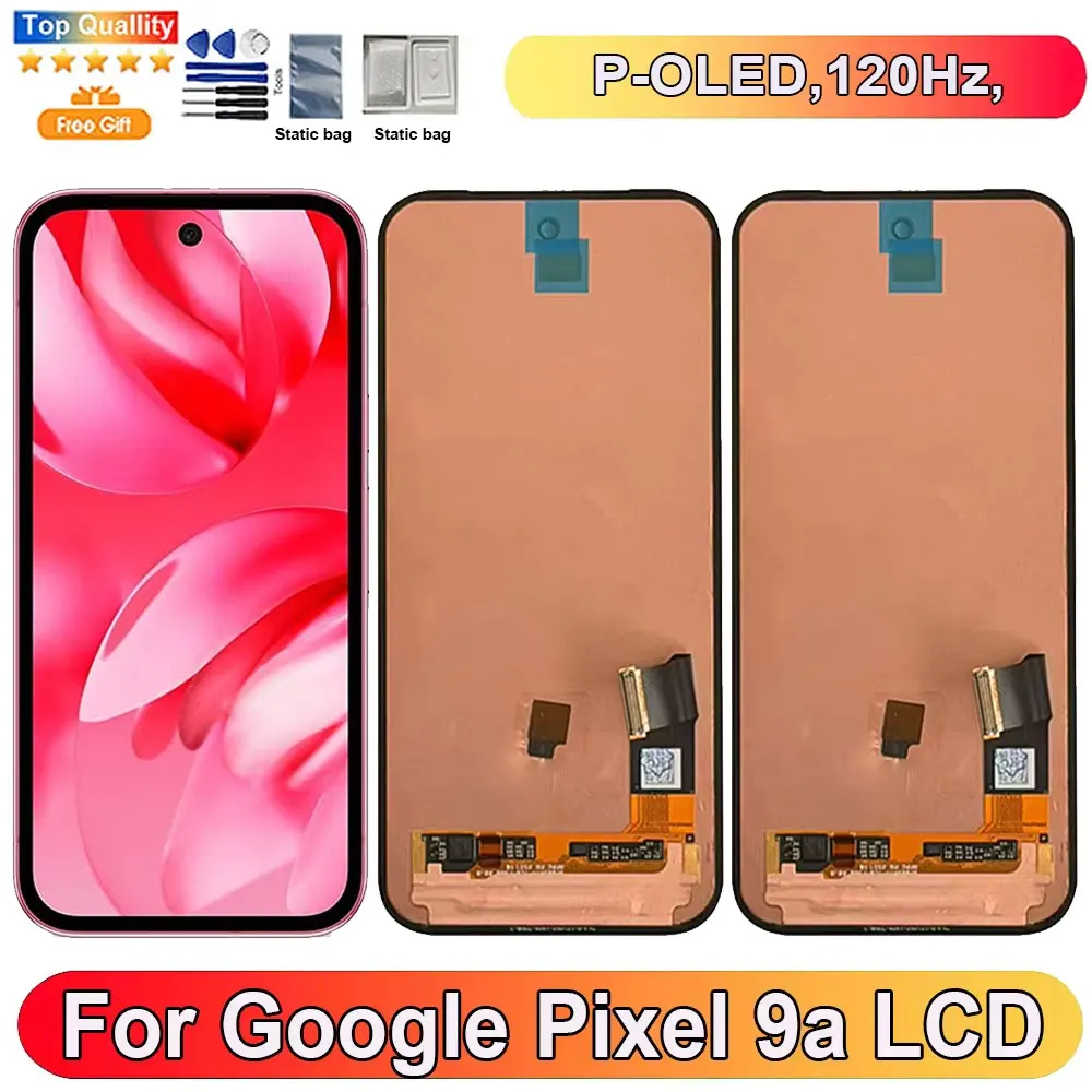 6.3''120Hz For Google Pixel 9a LCD Display Screen Touch Panel Digitizer Replacement Parts For Google Pixel 9a Screen
