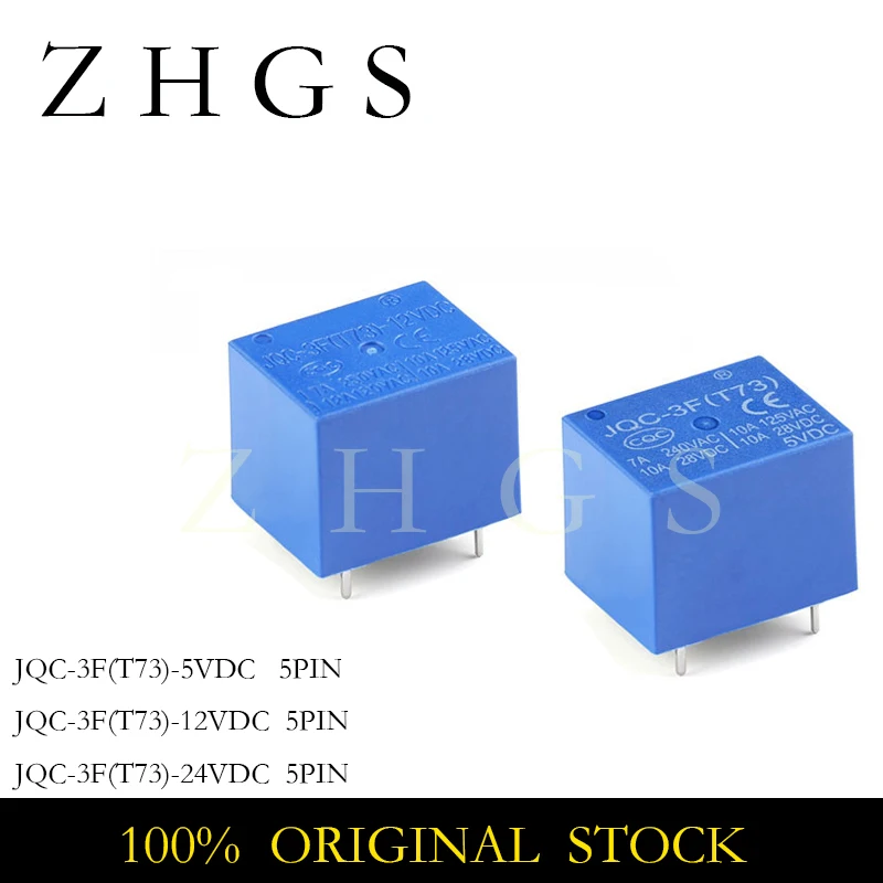 5Pcs Jqc-3F(T73)-5V… - image