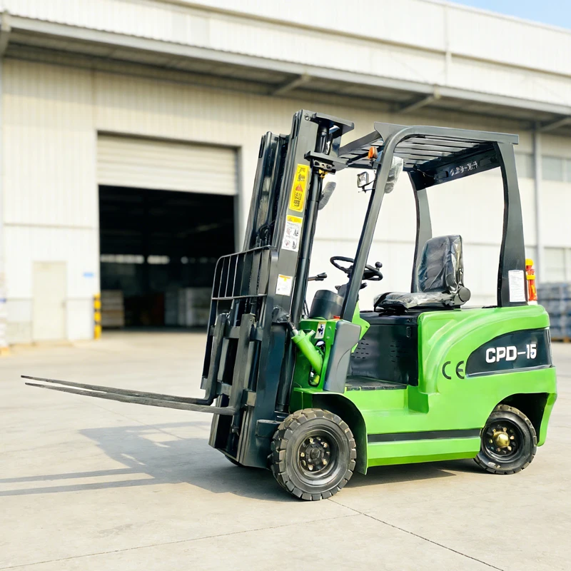 60V 0.5-5Ton 4 Wheel Stand-on Full Electric Forklift Small Space Practical Supermarket Storage Handling Truck