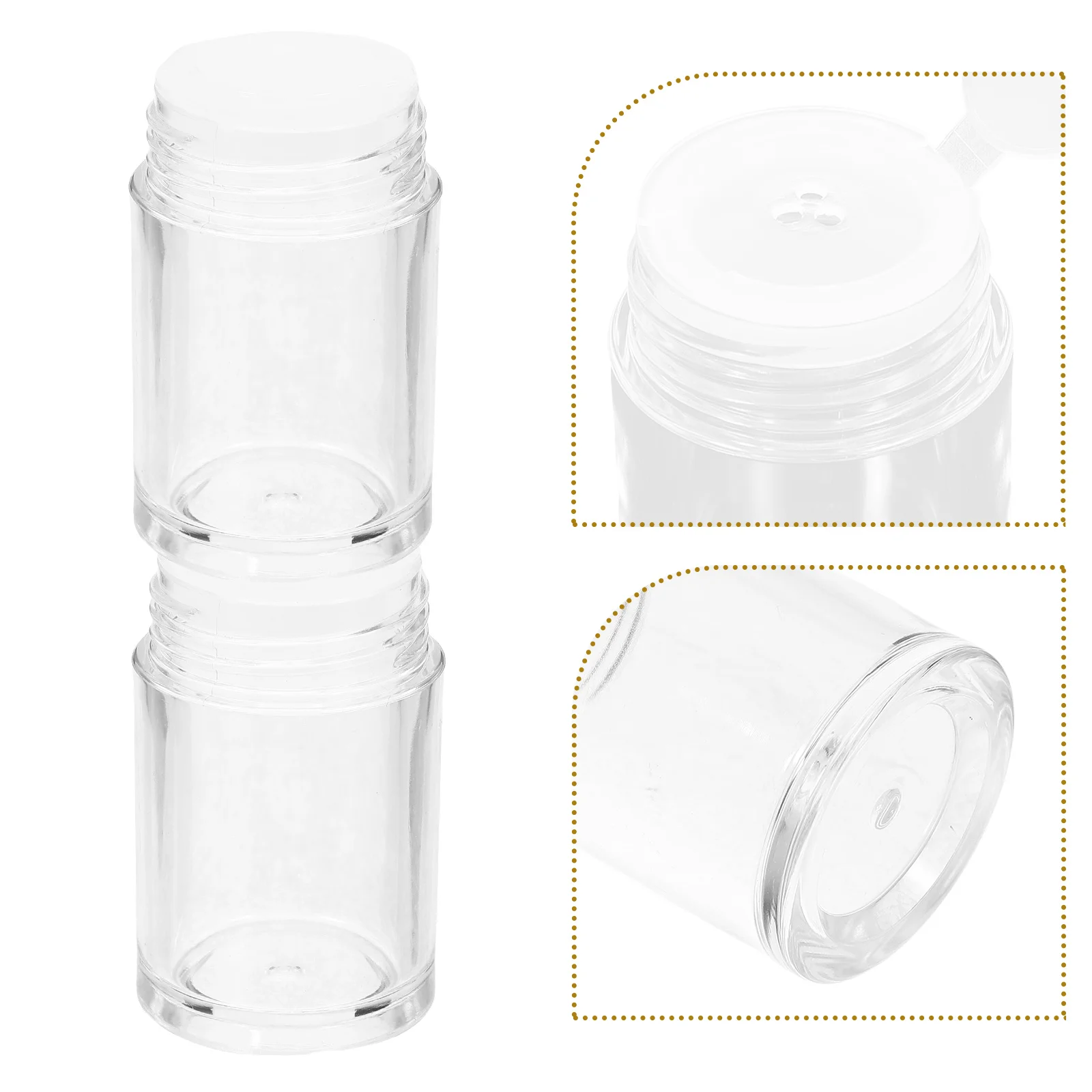 6-delige losse poederflesdispenser plastic flessen meisje cosmetica container