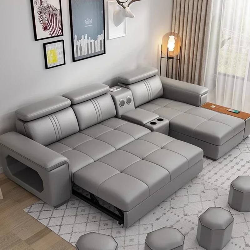 Leather Recliner Living Room Sofas Lazy Luxury Lounge Designer Multifunctional Sofa Relaxing Minimalist Divano Home Furniture