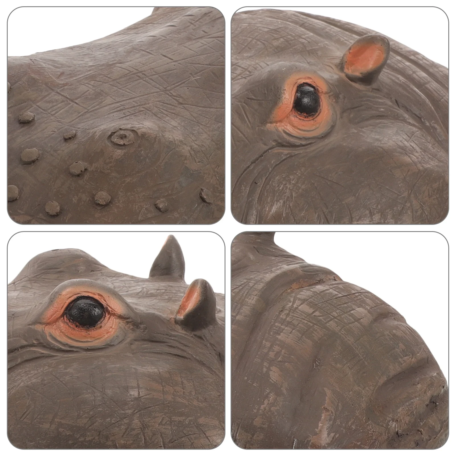 

Simulated Hippo Head Statue Hippopotamus Garden Ornament Resin Hippos Floating