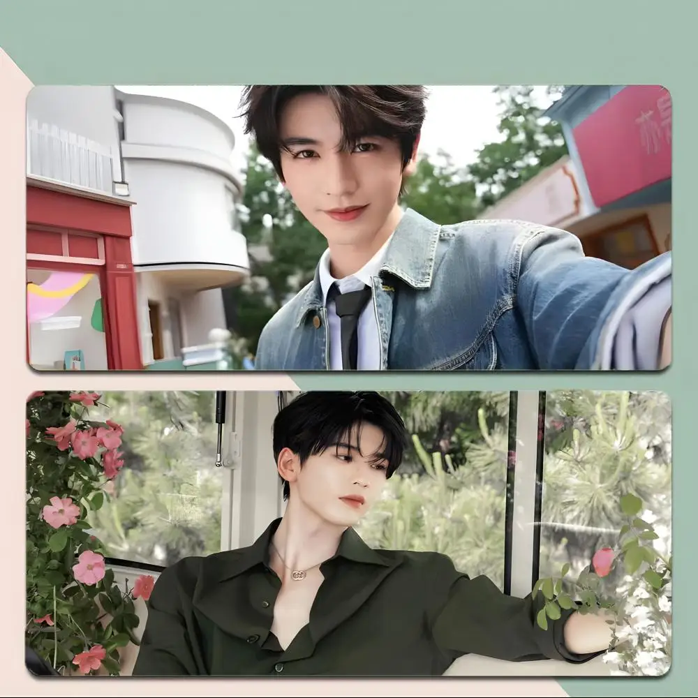 Handsome Zhang Linghe-s Mouse Pad Thick Stitched Edge Gaming Mousepad Large Non-Slip Desk Mat
