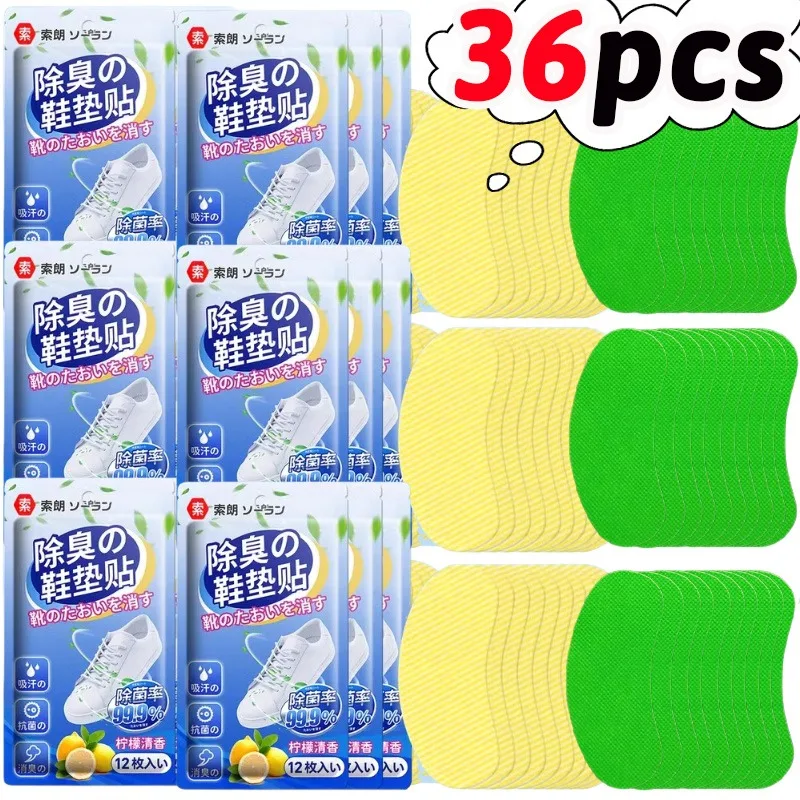 36 قطعة مزيل العرق الأحذية ملصق إزالة الروائح الكريهة رائحة الفواكه الطازجة نعل التعقيم ملصق منصات القدم رائحة مزيل الروائح الكريهة منصات