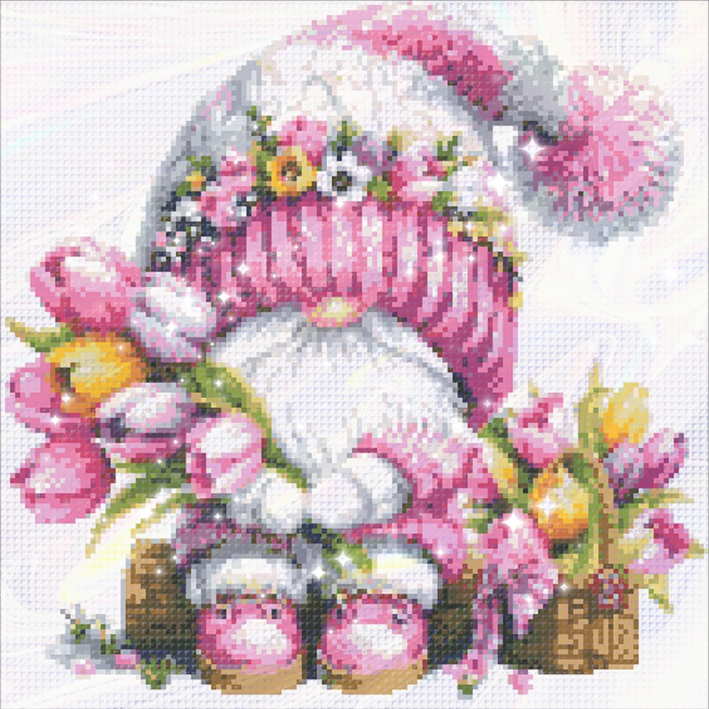 

Частичная вышивка бисером 39x39 см Гном 9CT DIY Набор для вышивки крестом для спальни дома