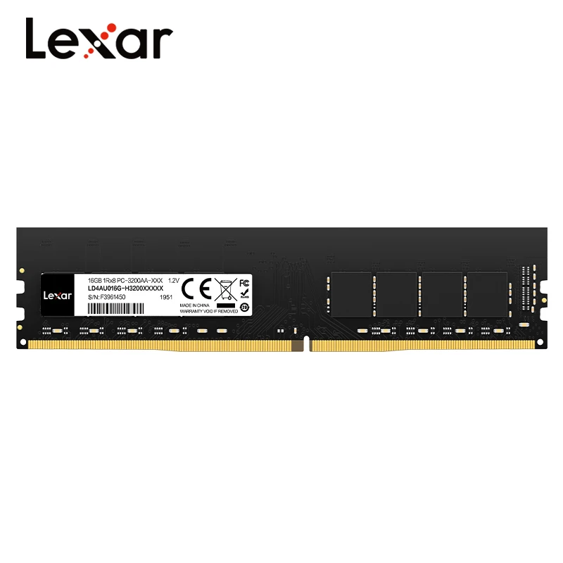 Lexar DDR4 UDIMM Desktop Memory 3200MHz 8GB 16GB 288 Pin Memoria Ram for Desktop Computer