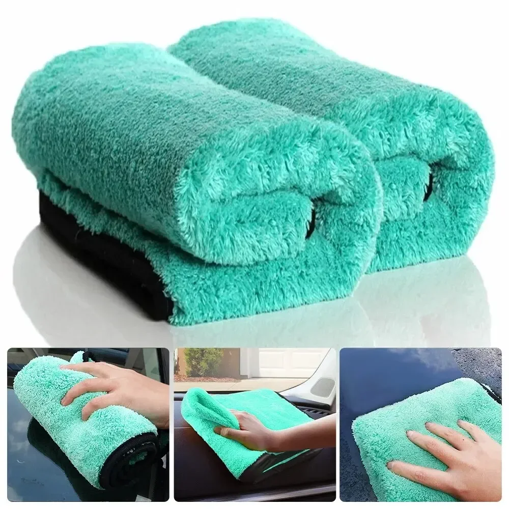 Araba taşınabilir 1200GSM süper yumuşak Premium mikrofiber kurutma Cltoth Ultra emiciliği Aqua Deluxe araba yıkama havlu araba taşınabilir jel