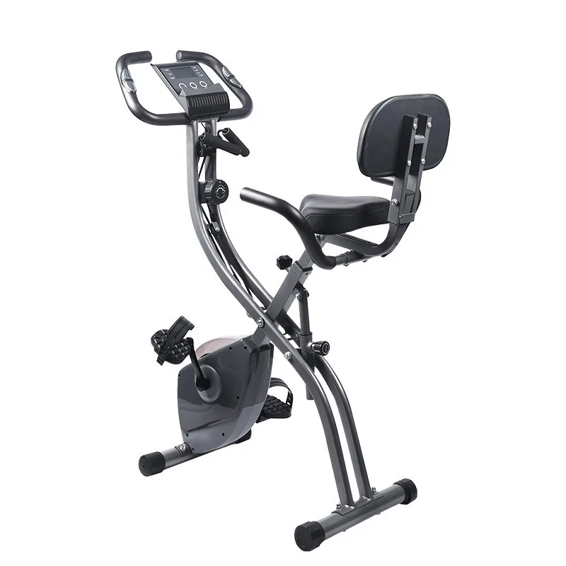 2 Foldable Exercise Bikes Smart Magnetic Resistance Bikes with 10 Adjustable Levels | Low Noise | Foldable Design
