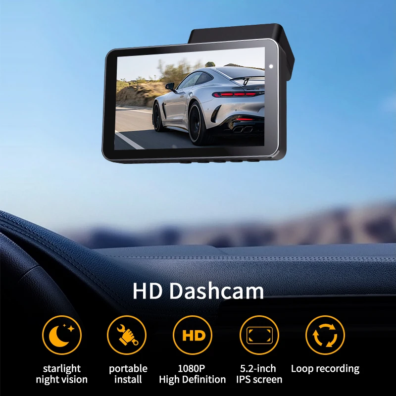 

Регистратор вождения HD 1080P, видео с видом на передний, ЖК-дисплей, суперрегистратор вождения ночного видения Автомобильный видеорегистратор