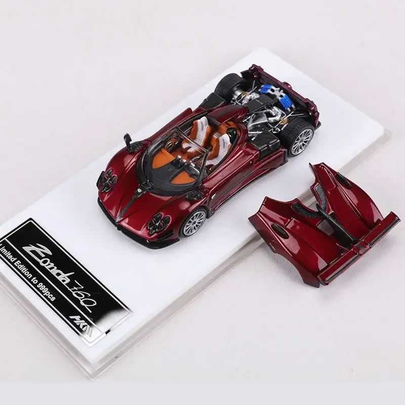 HKM 1:64 Zonda 760 Roadster 2022 Diecast Diorama مجموعة نماذج السيارة ألعاب مصغرة