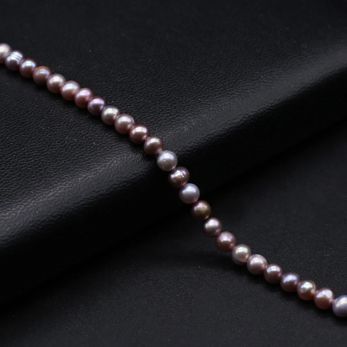 Natural Freshwater Pearl Beaded Elliptical 4-5mm Purple Punch Loose Beads for Make Jewelry DIY Bracelet Necklace Accessories