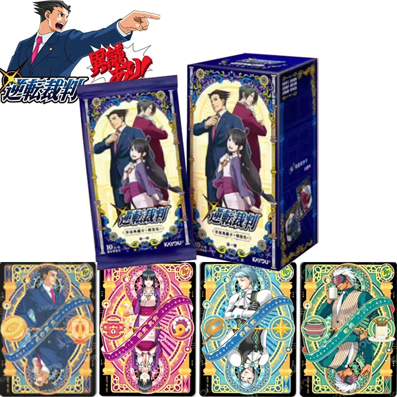 NOUVEAU Officiel KAYOU Ace Attorney Cartes à collectionner Exquises Deluxe 1ère Édition Cartes à échanger d'action Anime Cadeaux périphériques de jeu