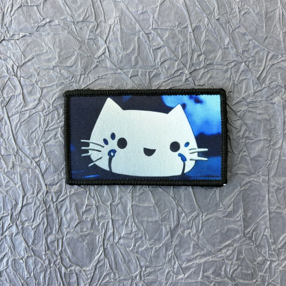 رقعة قطة على الملابس PEW PEW MADAFAKAS شارات المعنويات المعدات التكتيكية هوك وحلقة بقع حقيبة الظهر الحيوان Wappen