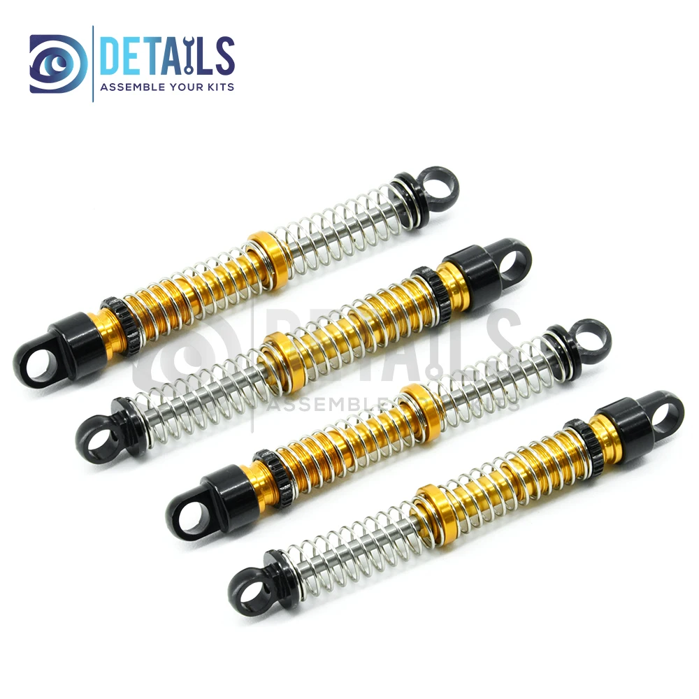 Hobby Details Aluminium Double-Springs Shock 54.6mm for 1/24 RC Car SCX24 C10 JLU Gladiator Micro Crawler Upgrade Parts