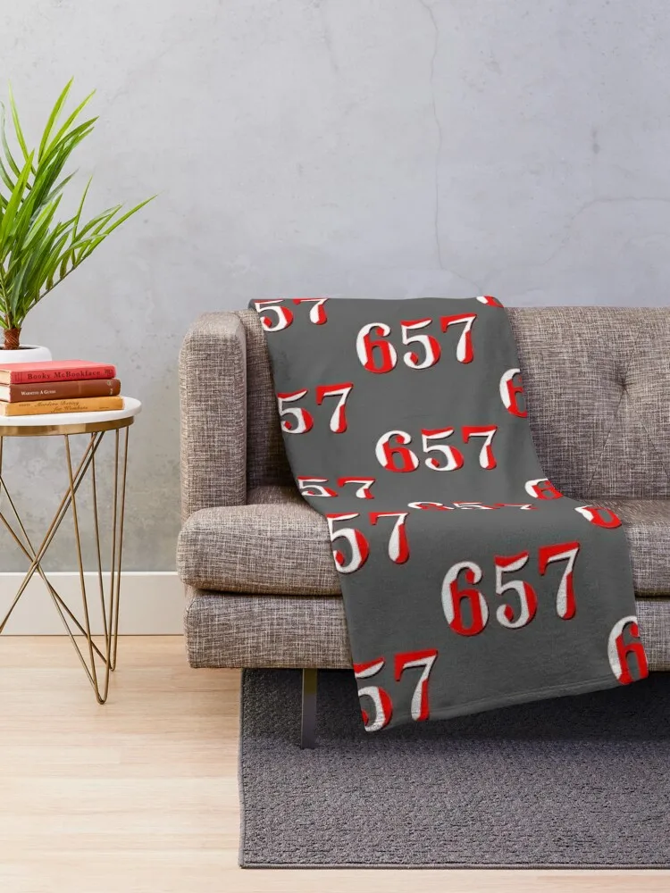 number six hundred and fifty-seven digit 657 order sequence team member age Throw Blanket Decorative Sofa Blankets