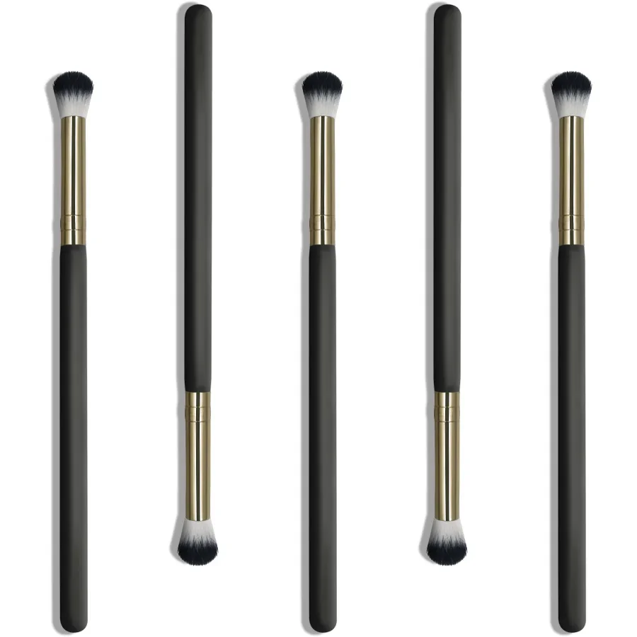 1 Pcs Soft Hair Eye Shadow Brush Black Gold Tube Double Hair Eye Smudge Brush Makeup Brush Makeup Tools Beauty Cosmetics