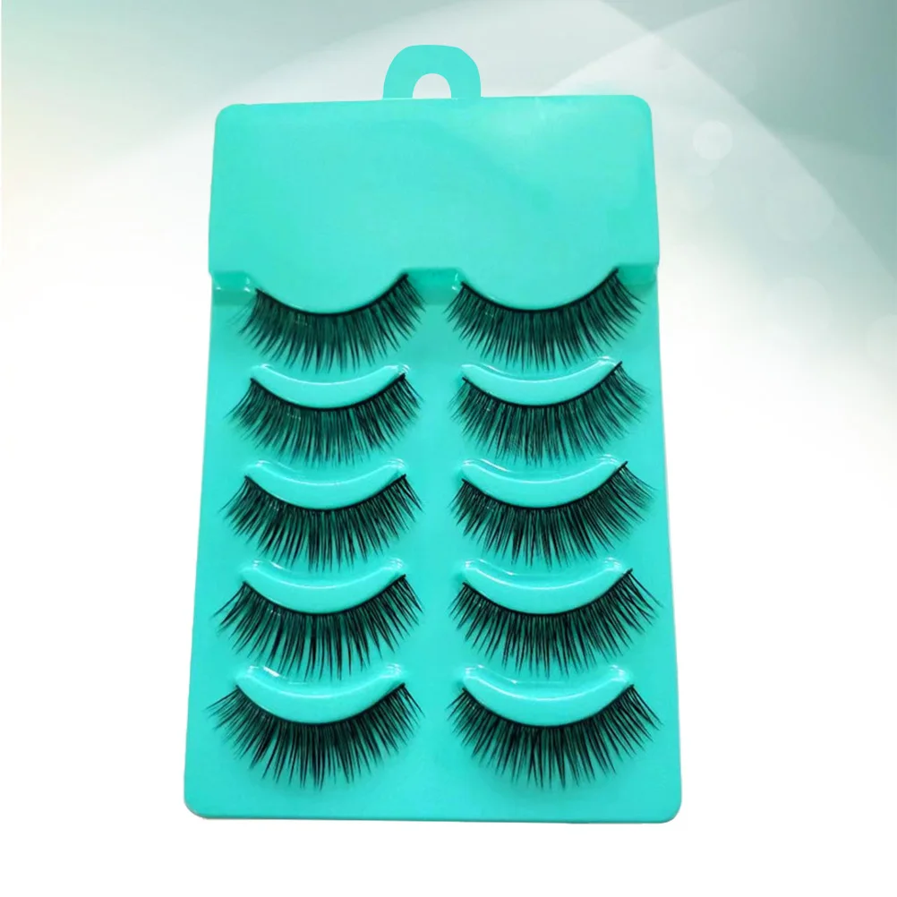 5 أزواج من الرموش المزيفة، وصلات رموش من الألياف الطبيعية المريحة لمكياج الزفاف الليلي، رموش زائفة