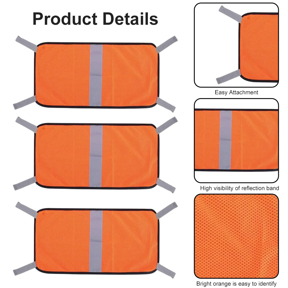 3 قطعة والعتاد مع ستائر شريطية عاكسة خفيفة الوزن عالية الوضوح حقائب الظهر التخييم ركوب الدراجات التنزه الحريق لوحة أمان برتقالية