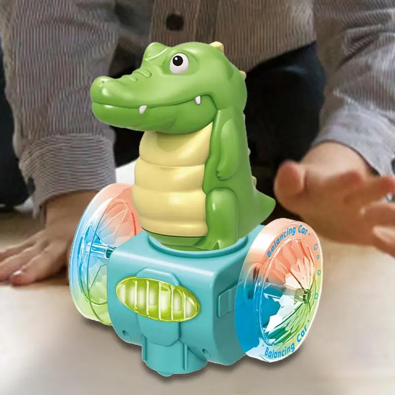 Ilumine música brinquedos elétricos interativos dos desenhos animados crocodilo sensorial brinquedo educacional aprendizagem precoce habilidade motora fina brinquedos meia