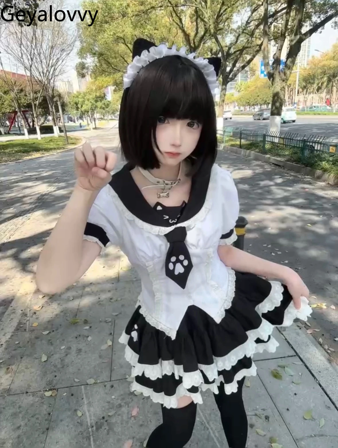 

Japanese Original Summer New Sweet Cute Short-sleeved White Shirt Embroidered Slimming Jk Top and Lace Cake Skirt Two-piece Set