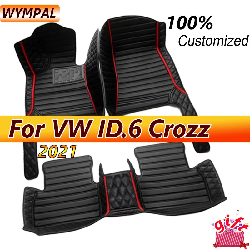 Tapetes do assoalho do carro para VW, Auto Foot Pads, Tampa do tapete do automóvel, Acessórios interiores, personalizados, VW, ID.6, Crozz, 2021