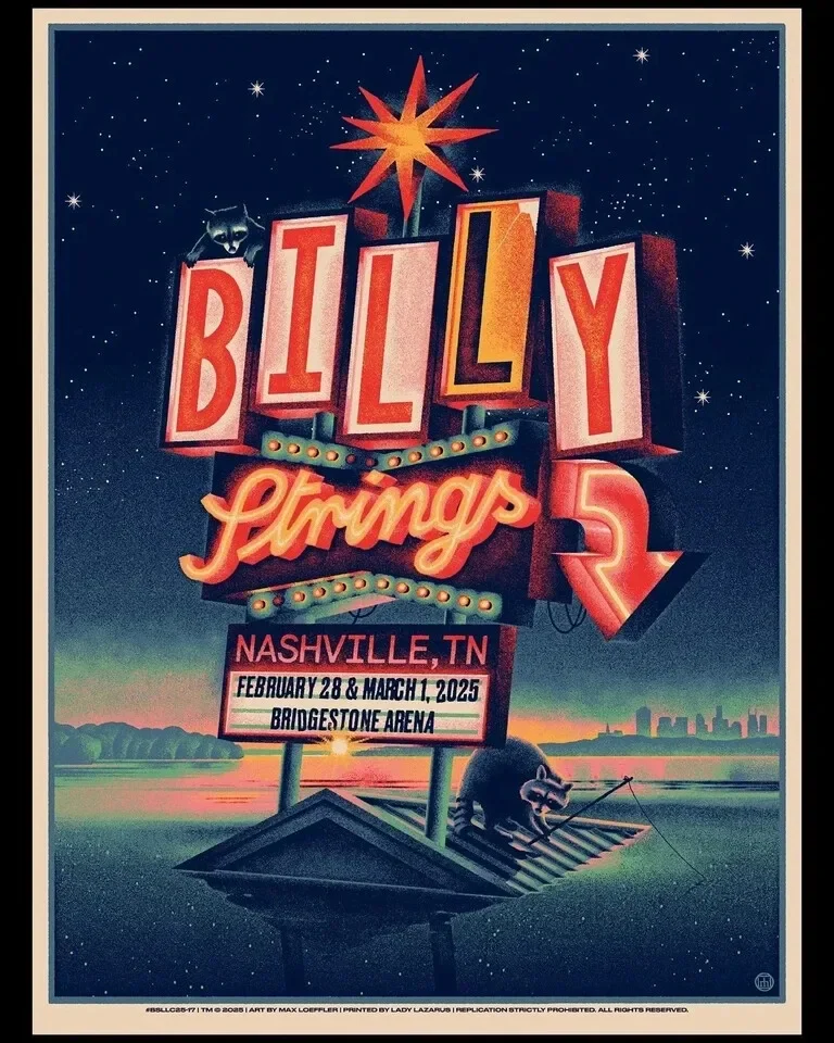 2025 Billy Strings Nashville Poster
