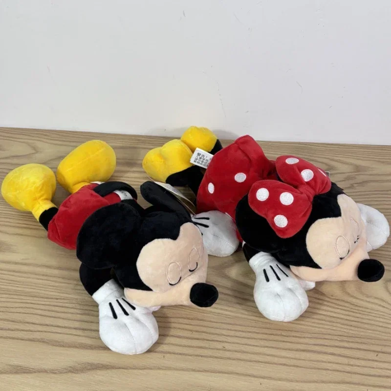 Disney น่ารัก Mickey Mouse และ Minnie นุ่มตุ๊กตาสั้นตุ๊กตาของเล่นห้องนอนโยนหมอนตกแต่งบ้านเด็กของขวัญวันเกิด