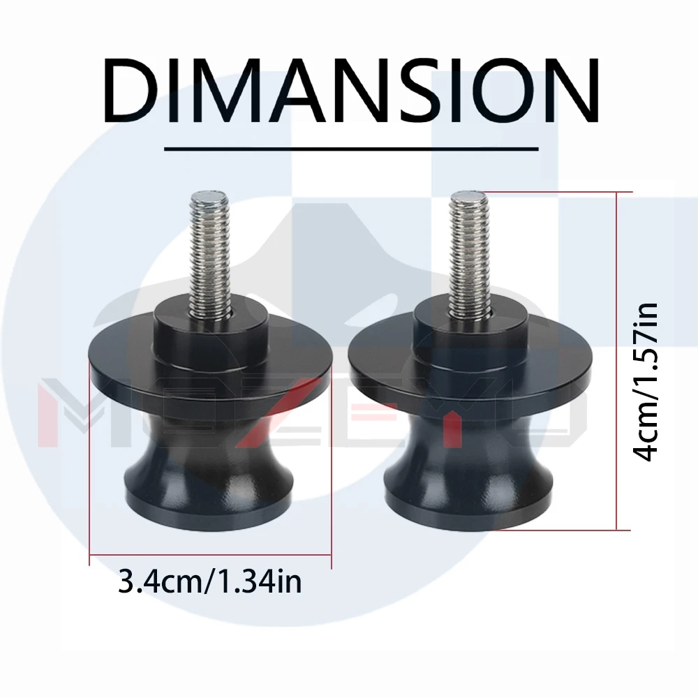 For Aprilia RS660 Pegaso 650 Tuareg 660 Shiver 750 RS457 RSV4 RSV1000/R SR50 M 6MM Swingarm Spools Stand Screw Slider
