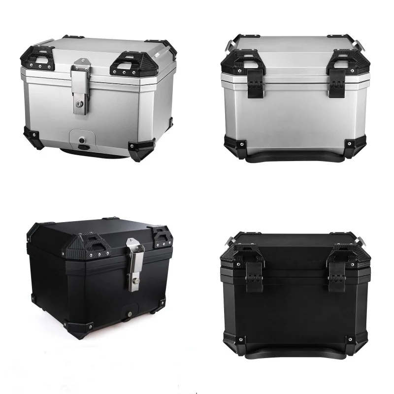 Caja trasera de motocicleta de 45L, desmontaje y montaje Universal y rápido, guantes de casco, Equipo de Motocicleta impermeable