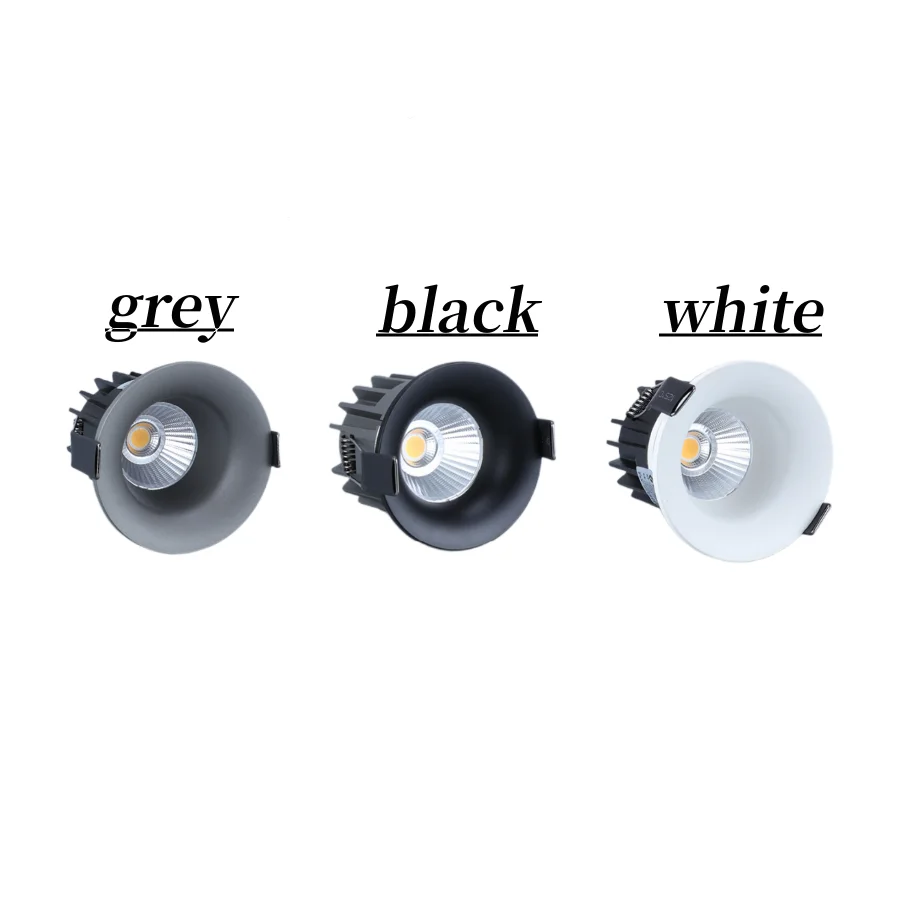 Kısılabilir gömme LED downlight 10W 12W 15W 18W Epistar çip koçanı diyotları tavan Spot ışıkları AC85 ~ 265V arka plan lambaları iç mekan